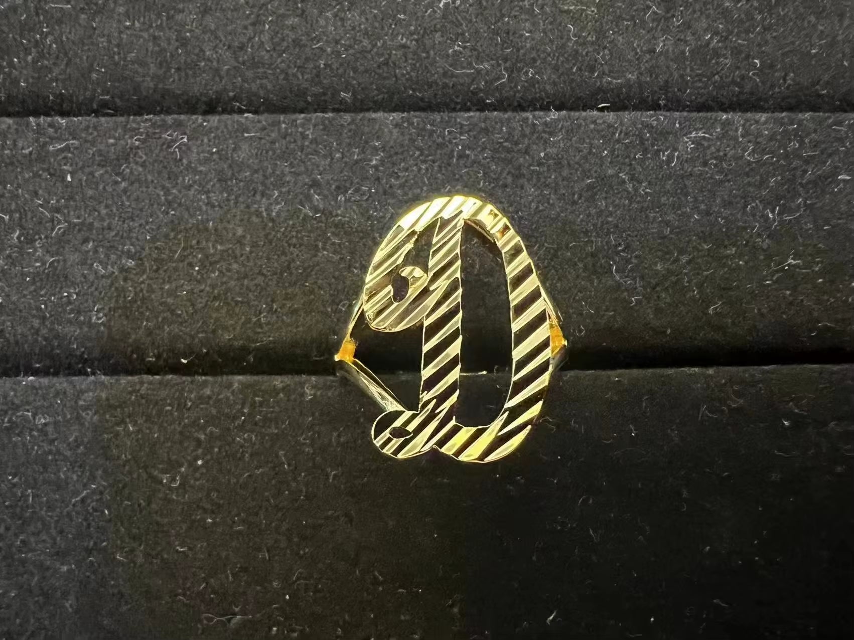 Dropshipping Custom Fashion Jewelry 18K Gold Plated Stainless Steel Geometric Trendy Cartoon Pendant Women'S Wedding Gift Ring