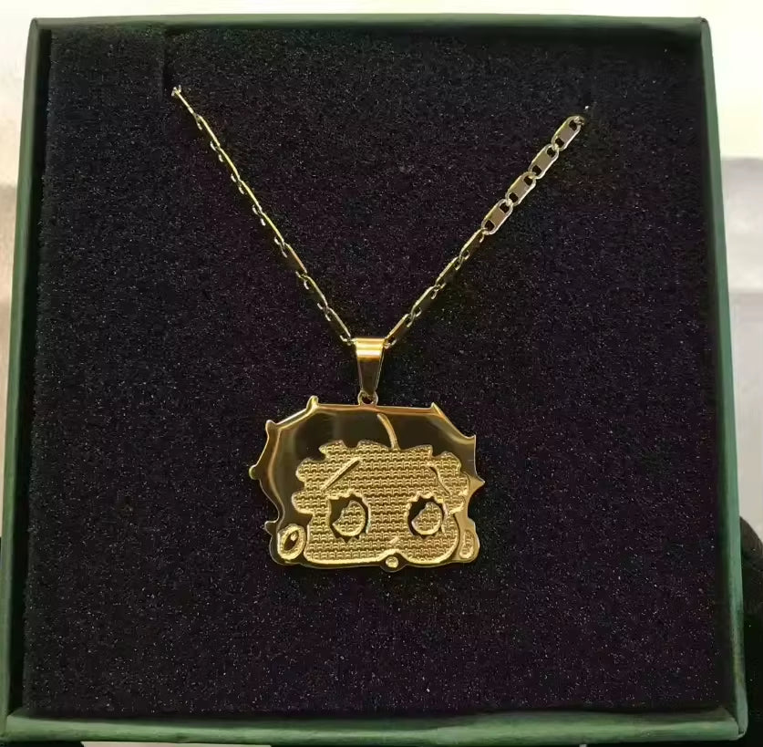 Custom Fashion Jewelry Women Gift Cute Diamond Cut Cat Cartoon Character Necklace