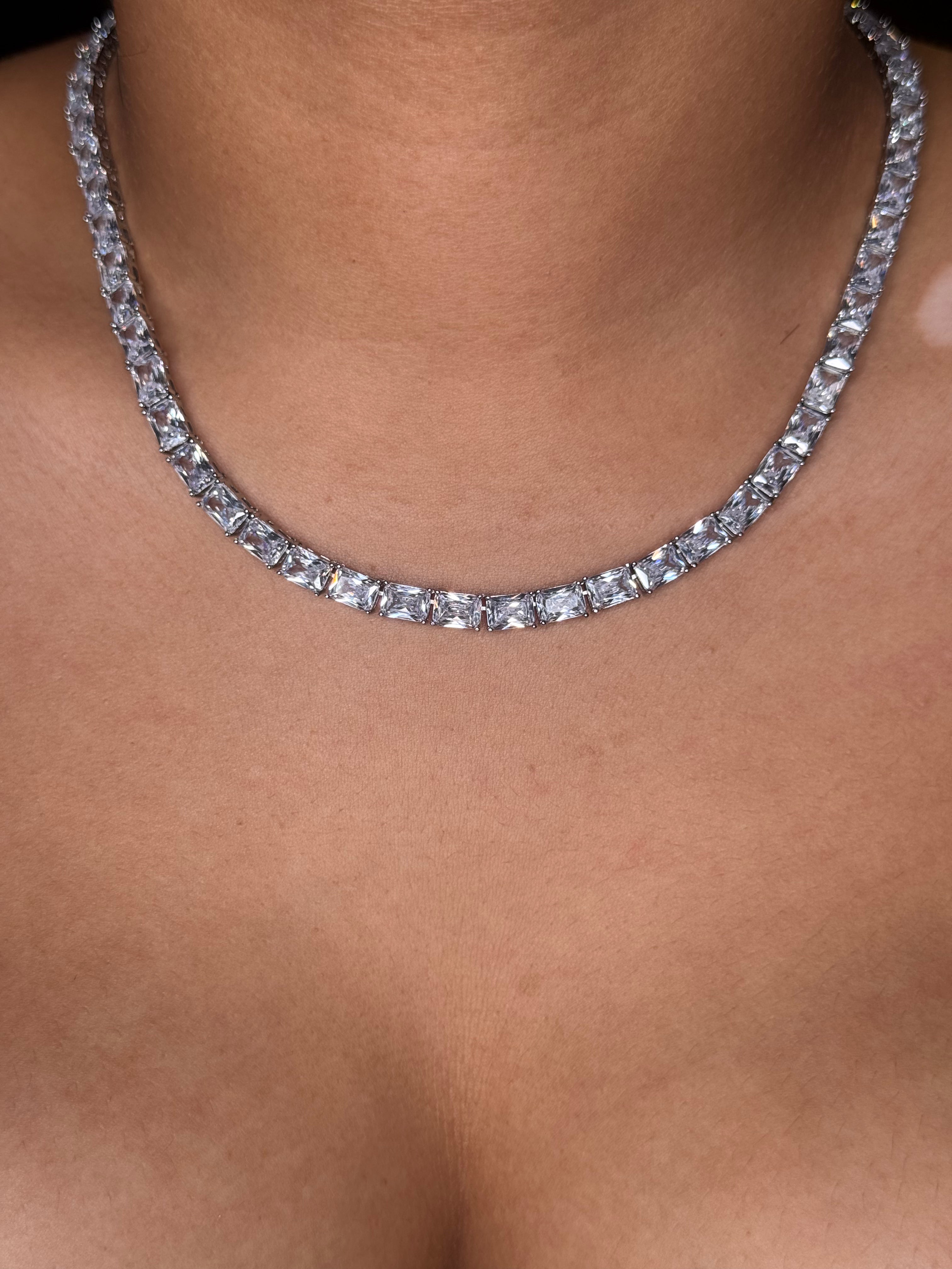 THE MONOLITH | Princess Cut Tennis Necklace