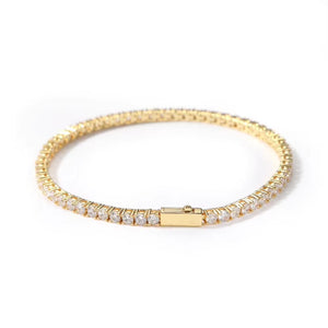 Hot Selling 2Mm 3Mm 4Mm 5Mm 8Mm Width CZ 1 Row Tennis Chain Bracelet Women Men Iced Out Bling Bracelet Jewelry