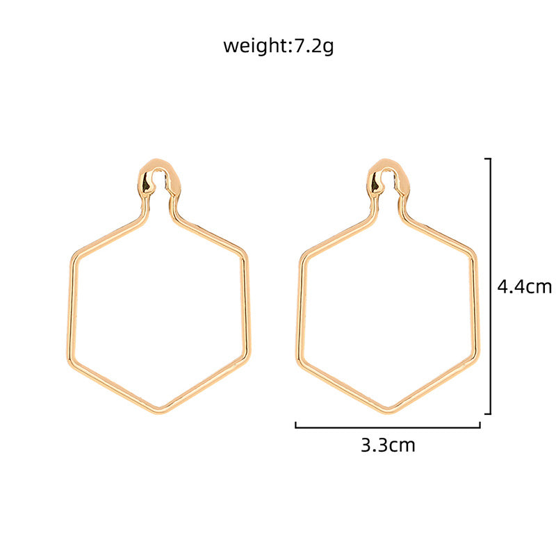 Simple personality with diamond pin earrings, fashion accessories