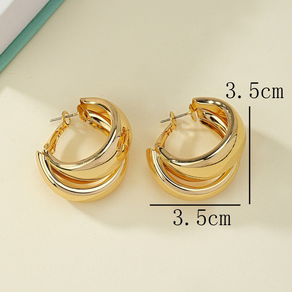 Europe And America Cross Border Advanced Design Personality Round Ring Earrings