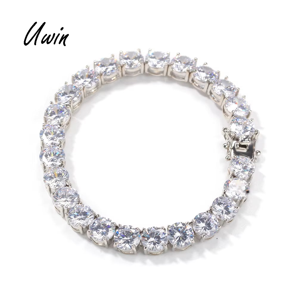 Hot Selling 2Mm 3Mm 4Mm 5Mm 8Mm Width CZ 1 Row Tennis Chain Bracelet Women Men Iced Out Bling Bracelet Jewelry
