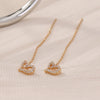 Tassel Earrings Copper Micro-inlay Love Ear Wire Woman, The New Fashion Earrings Design Earhole Accessories