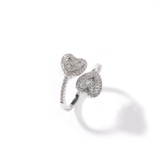 THE CIPHER | Adjustable Baguette Heart Ring