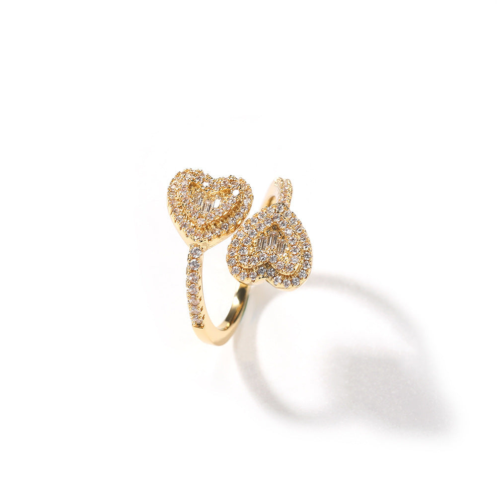 THE CIPHER | Adjustable Baguette Heart Ring