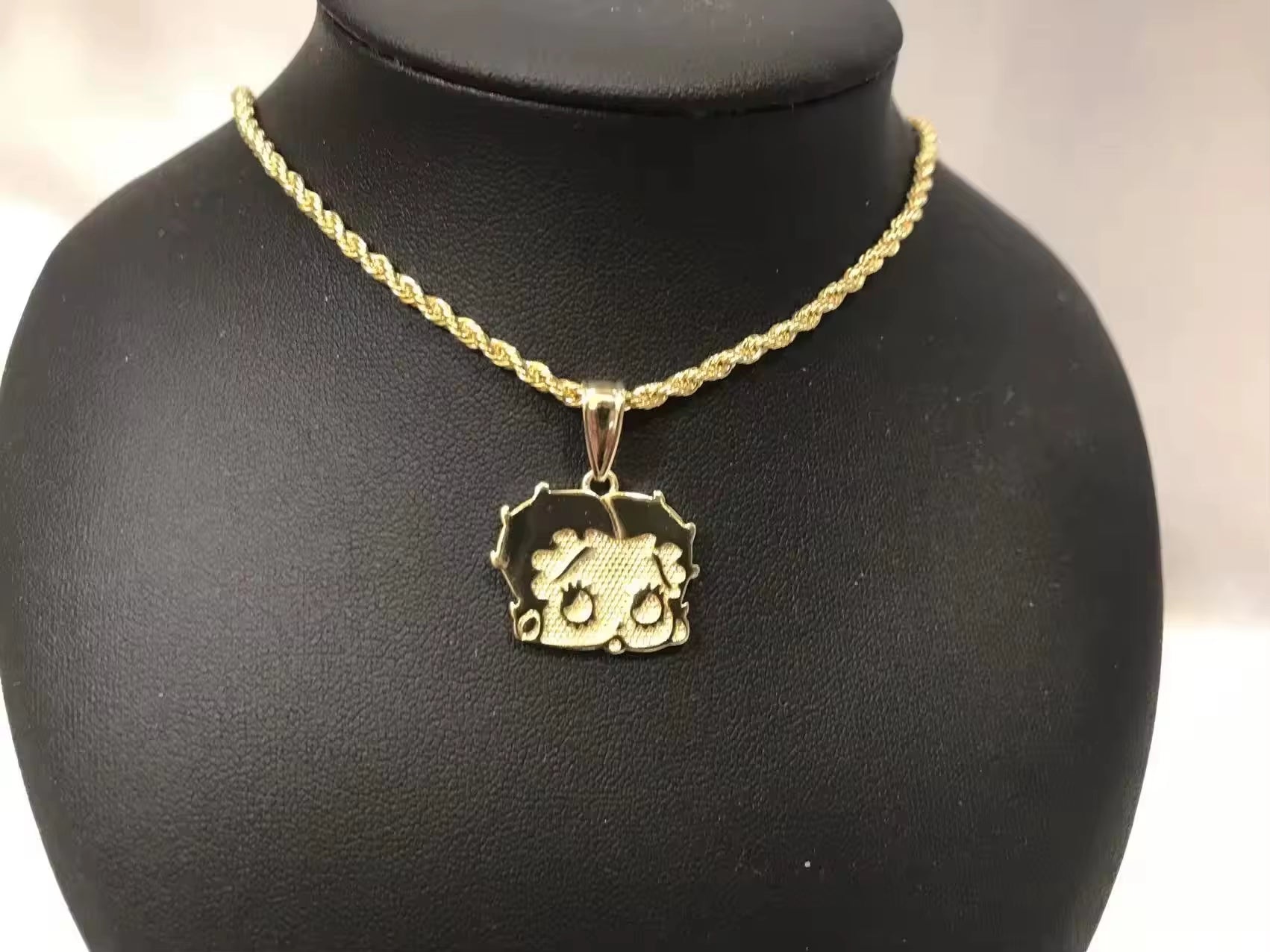 Wholesale 18K Gold Plated Stainless Steel Necklace Cartoon Pendant Necklace Fashion Chain Jewelry