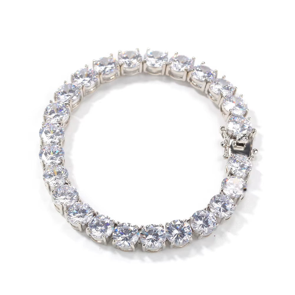 Hot Selling 2Mm 3Mm 4Mm 5Mm 8Mm Width CZ 1 Row Tennis Chain Bracelet Women Men Iced Out Bling Bracelet Jewelry