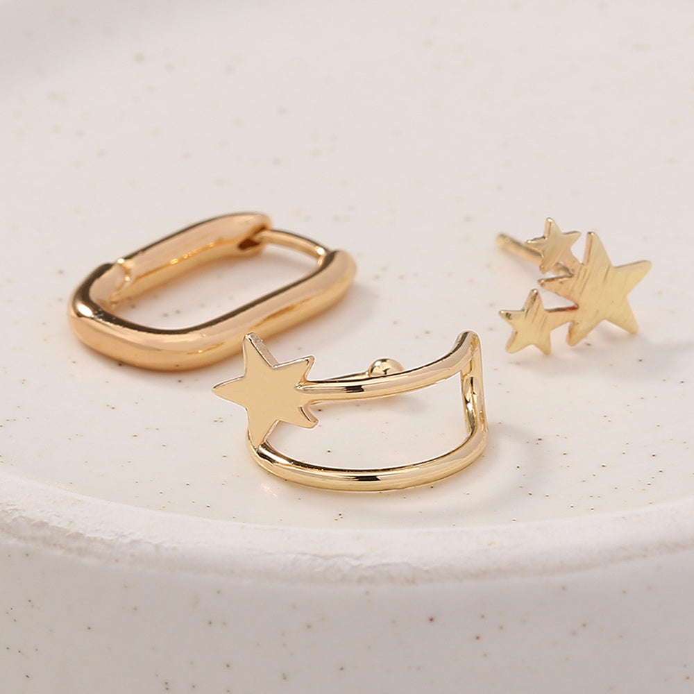 Korean Star Temperament Earring Earring Earring Bone Clip Female No Ear Hole Niche Earring Female Set Decoration