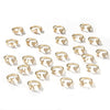 Hot Trendy 18K Gold Plated Adjustable Initial A-Z Open Rings Zircon Cluster Heart Cut Heart Shape for Daily Party
