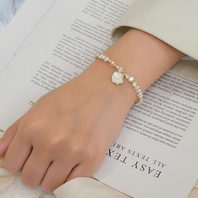 Women's Freshwater Shell Freshwater Pearl Necklace Bracelet