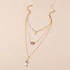 Fashionable new jewelry diamond-shaped abalone shell multi-layer water drop Pearl Necklace woman