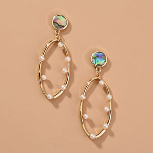 Retro Elegant Pearl earrings, Manufacturer Wholesale Fine Ladies Metal Earrings