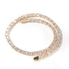 UWIN Newtrend Princess Cut Bling CZ Necklace Rectangle Zircon Tennis Chain Women Men Necklace Jewelry