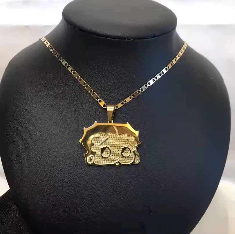 Custom Fashion Jewelry Women Gift Cute Diamond Cut Cat Cartoon Character Necklace
