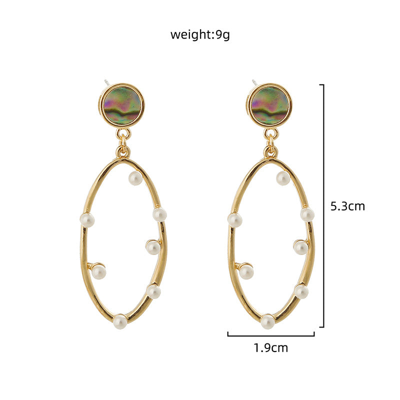 Retro Elegant Pearl earrings, Manufacturer Wholesale Fine Ladies Metal Earrings