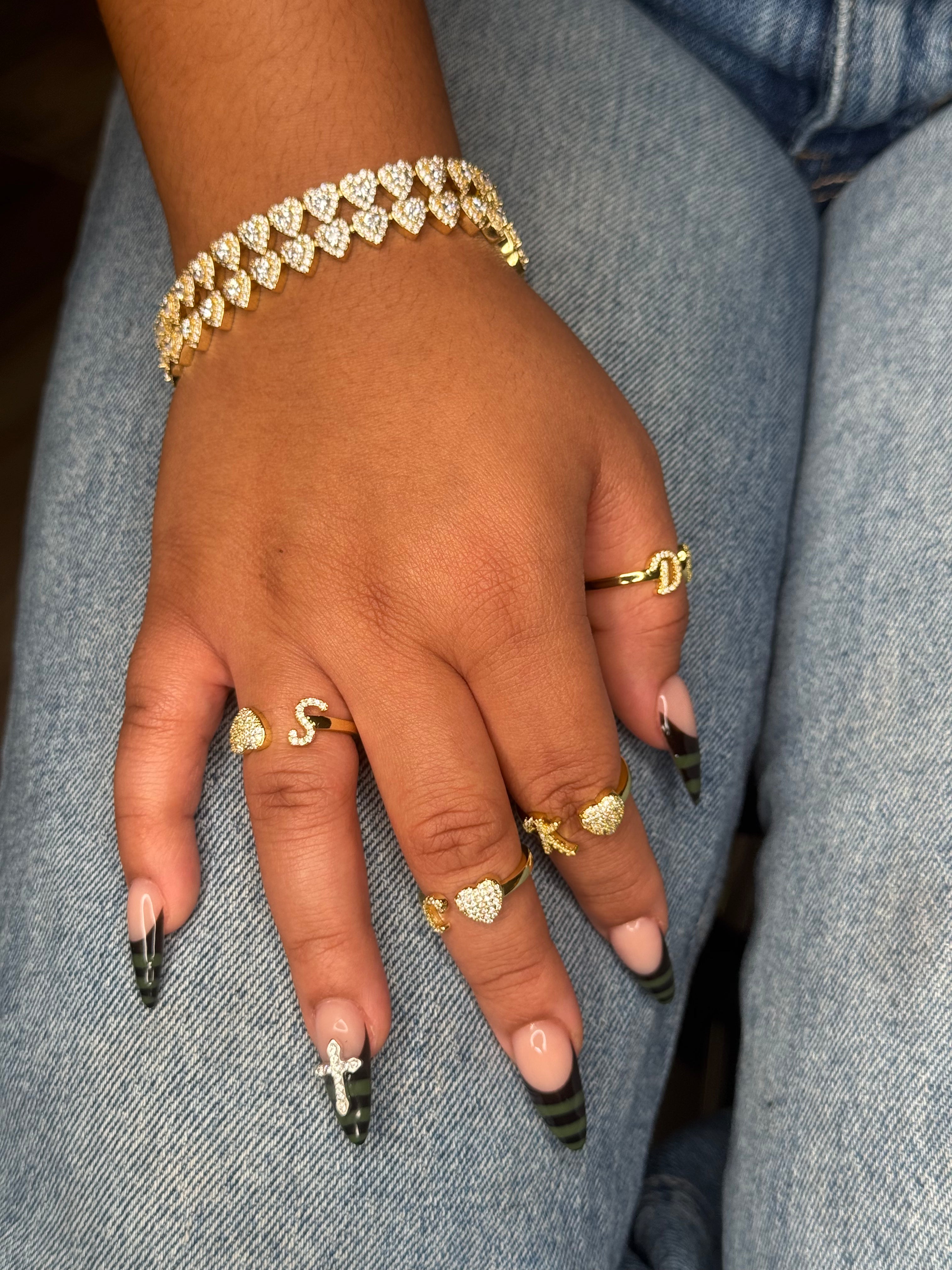 THE MIDNIGHT HEARTS | Double Heart Bracelet