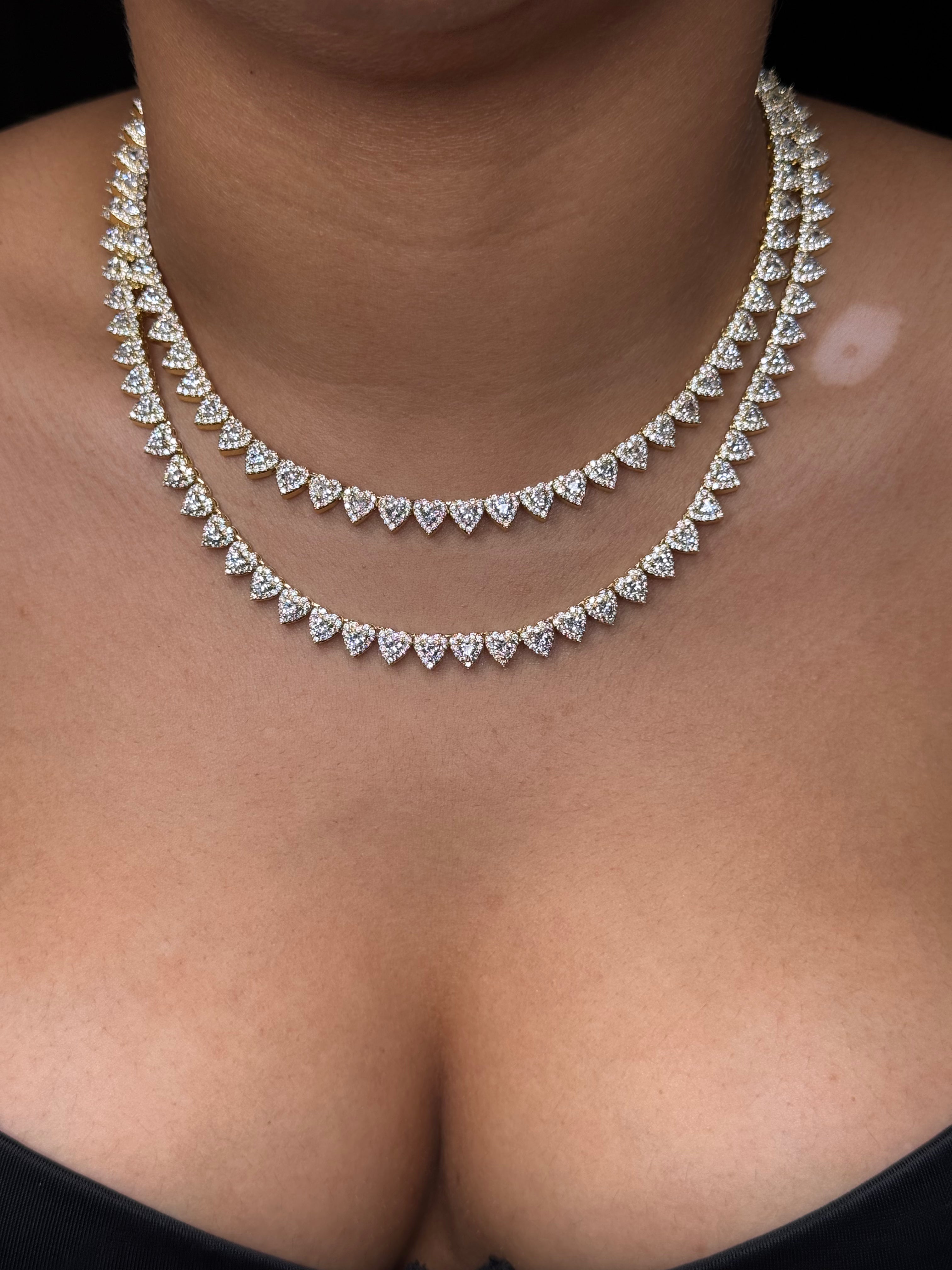 THE MIDNIGHT HEARTS | Double Heart Choker Necklace