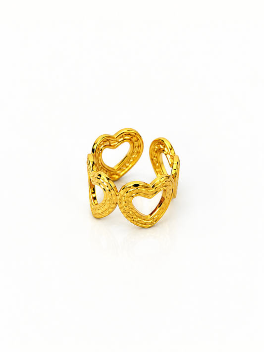 THE DEVOTION | Sculptural Open Heart Ring